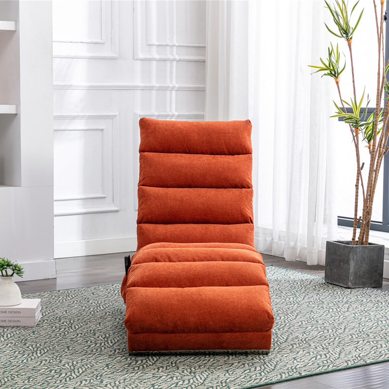 Chaise longue Sailvan Luxury Vibration, fauteuil inclinable moderne en tissu pour salon / chambre à coucher, Orange