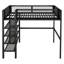 Lit mezzanine en métal avec tablettes à 4 niveaux et rangement-928713975-928713977