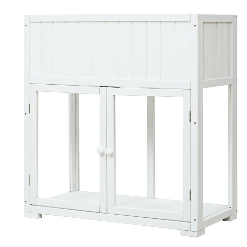 Mini Wood Cold Frame, White