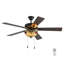 Ventilateur de plafond en verre coloré 52 po avec télécommande Westley 