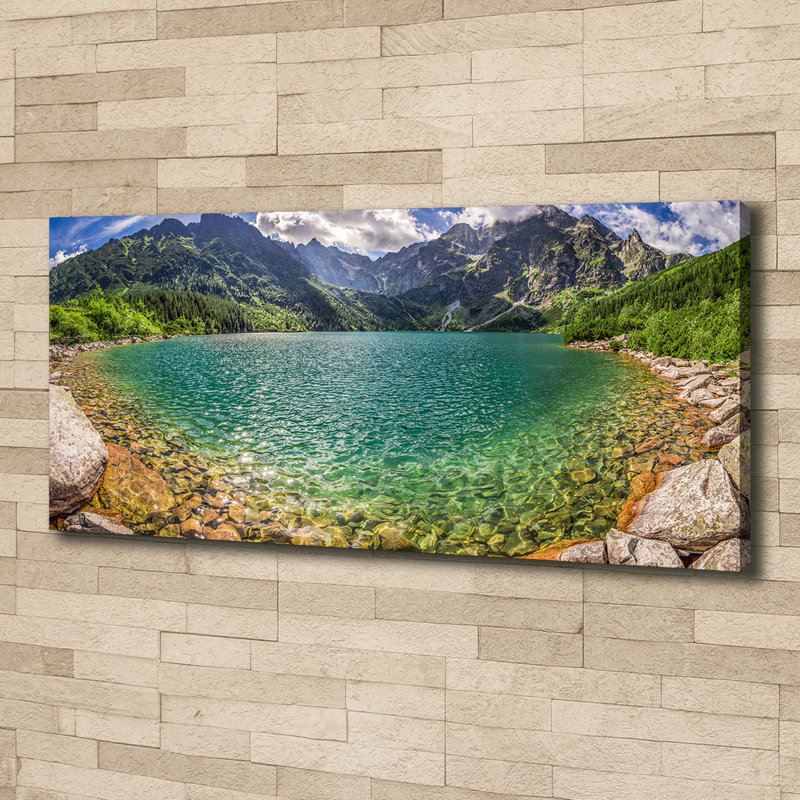 Lake In The Mountains - No Frame Print on Canvas