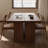 Nut-brown Rectangular Solid Wood Dining table-1916462738