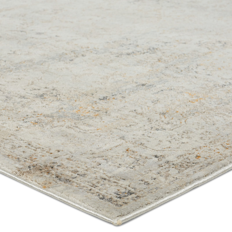Tapis gris clair / crème Belvoir, Rectangle 10 pi x 14 pi