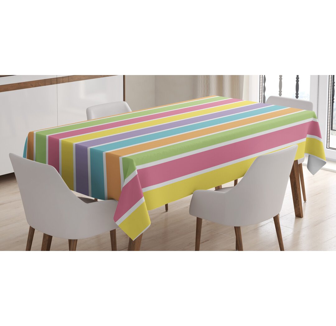 Tischdecke, Pastell Sommer Funky, Bunt, Mehrfarbig