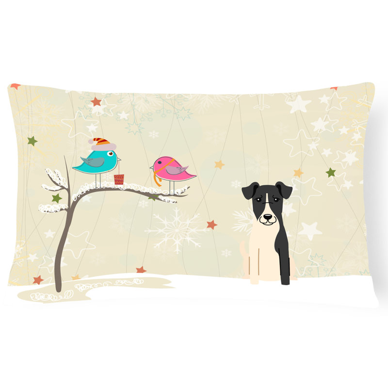Coussin lombaire intérieur/extérieur en tissu neutre de noël