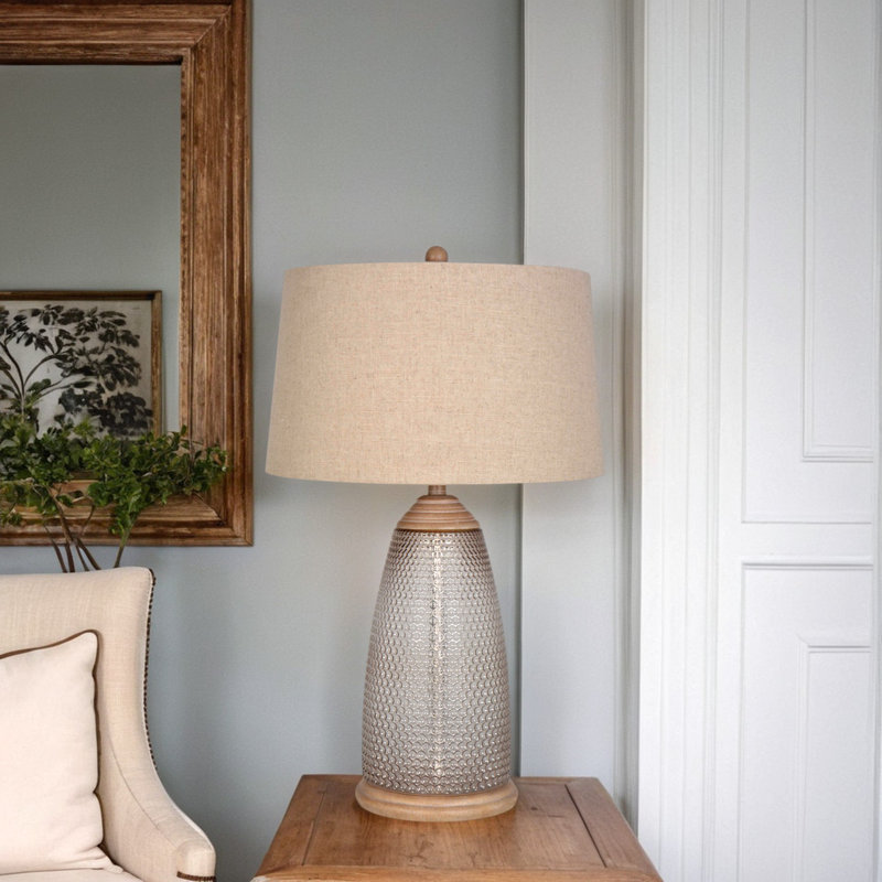 Lampe de table en verre
