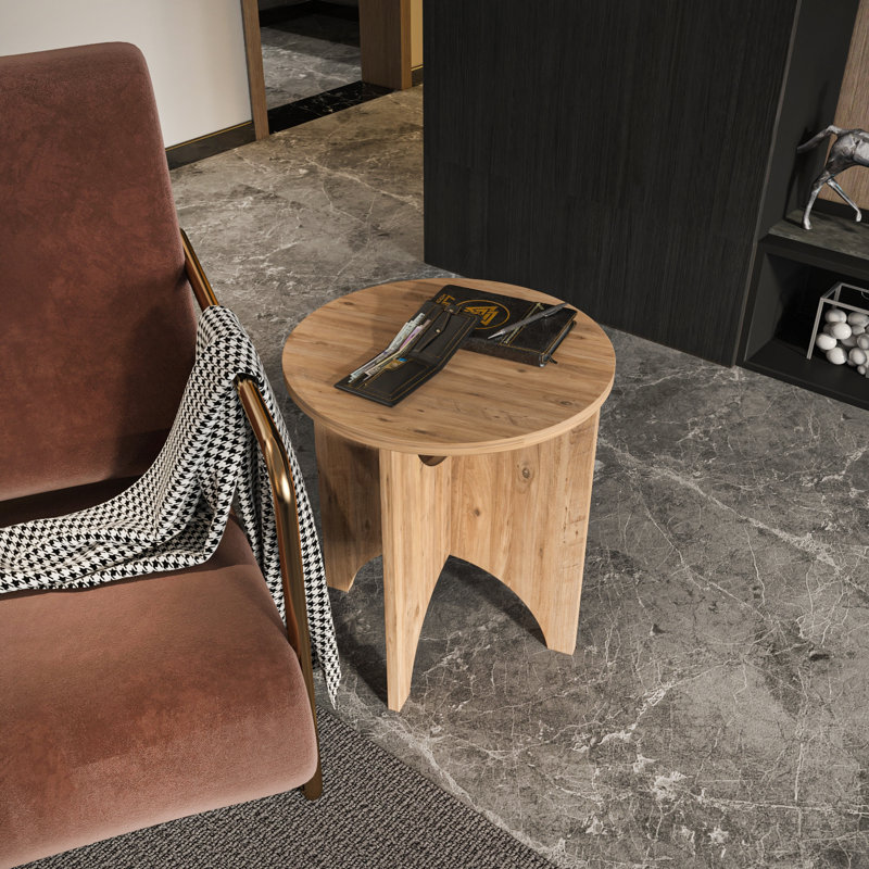 Merit Side End Table , Brown