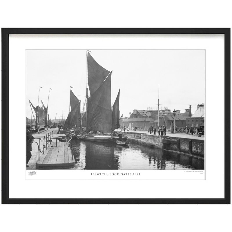 Ipswich, Lock Gates 1921 by Francis Frith - Single Picture Frame Print, 60cm H x 80cm W  x 2.3cm D