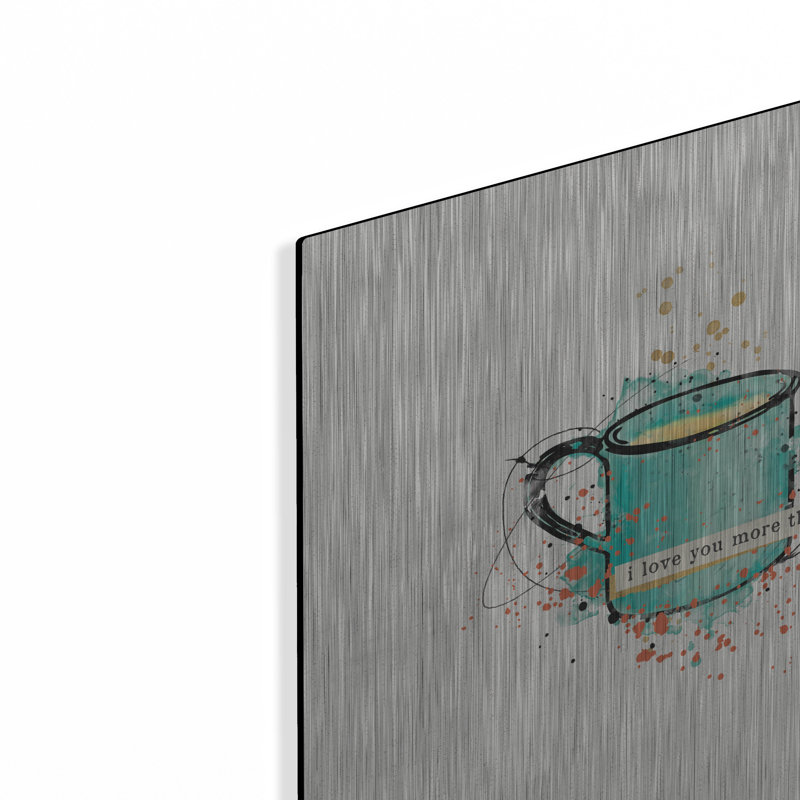 Art mural en métal «Thoughtful Perk 3» par Katie pertiet, H 12 po x l 12 po