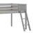 Twin size Wood Low Loft Bed with Ladder-96998022