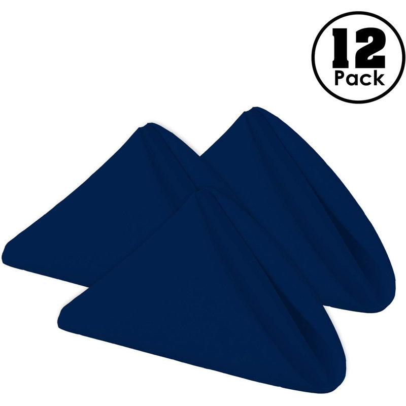 Amiin Square No Pattern Polyester Table Accessory, Navy Blue
