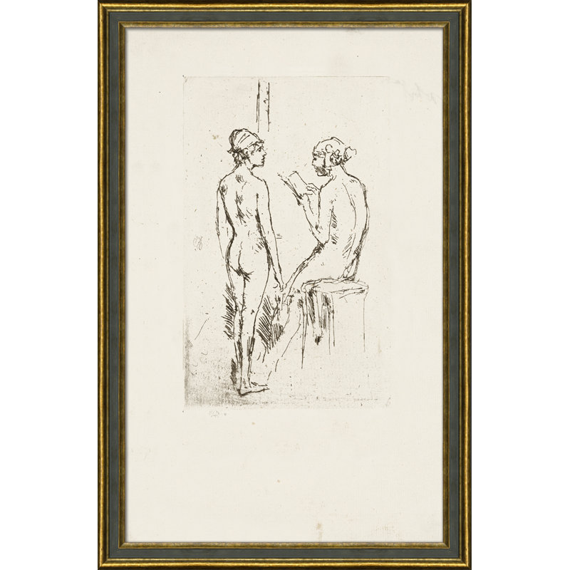 Étude de nu II - Reproduction de photo encadrée sur papier