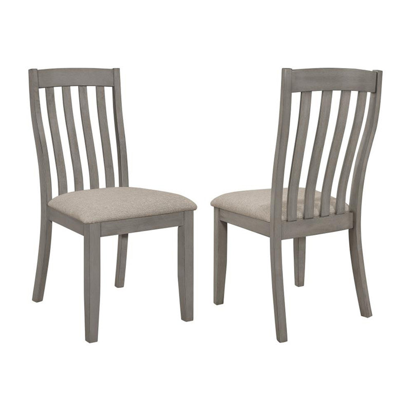 Chaises de salle à manger avec siège rembourré, Gris