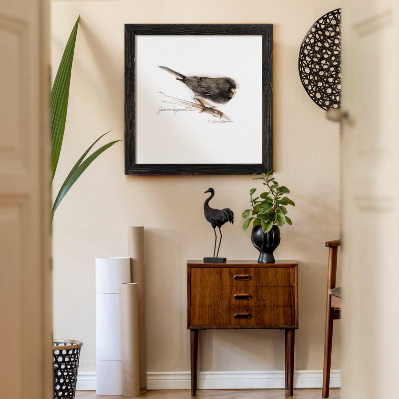 Mixed signaux IV-reproduction d’art sur toile encadrée, H 27,5 po x l 27,5 po x P 1,5 po, Cadre noir