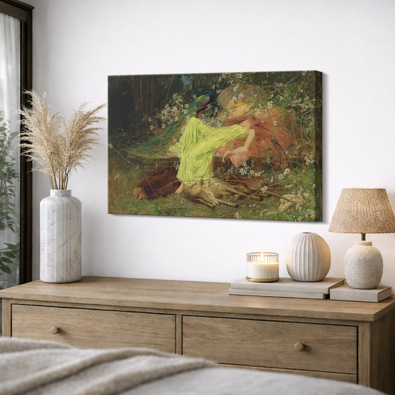 Romantiques préraphaélites, figure mythique, chambre à coucher, impression sur toile encadrée, impression numérique
