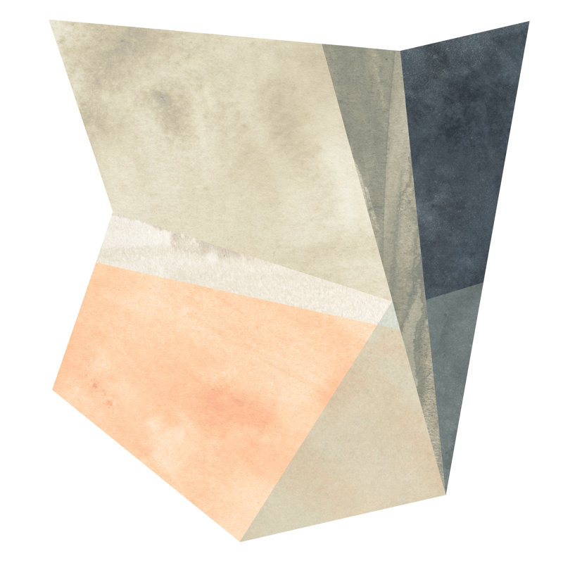 Marble Origami IV by June Erica Vess - Wrapped Canvas Painting, 30cm H x 30cm W