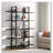 70.07" Height 5-Tier Vintage Industrial Rustic Brown Bookshelf