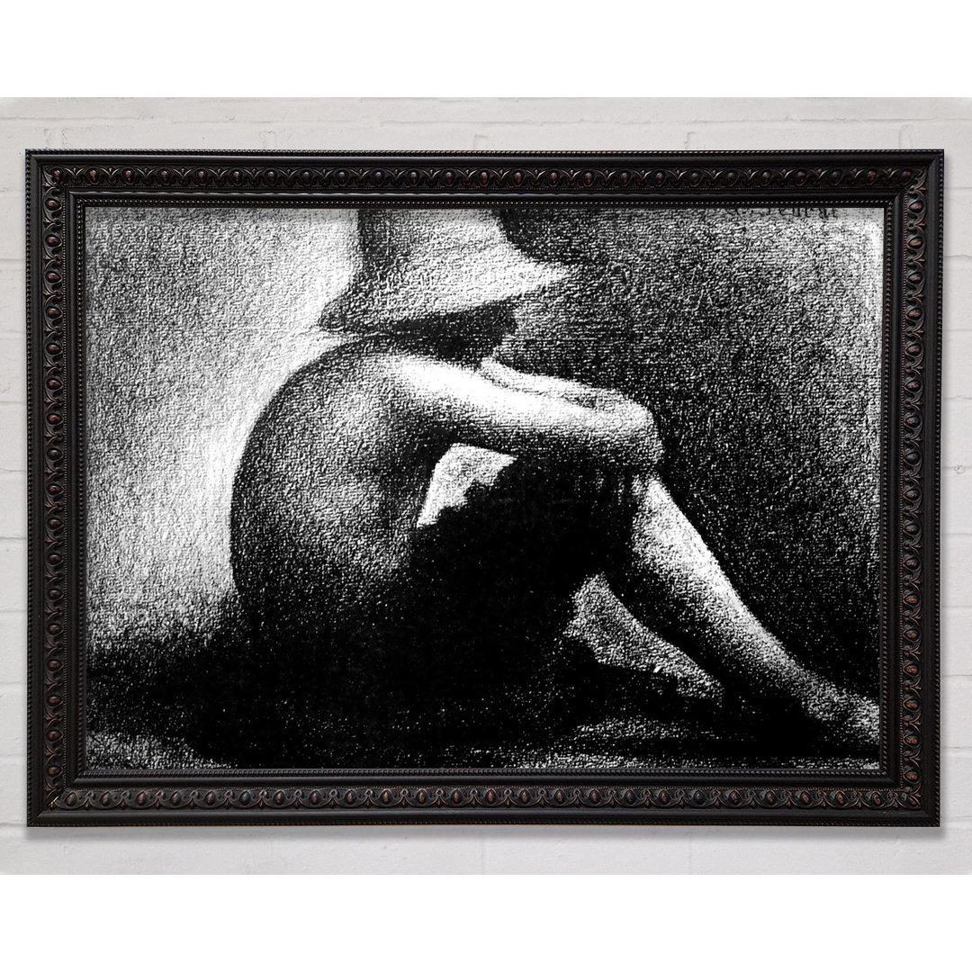 Seurat Sitzender Junge mit Strohhut - Druck