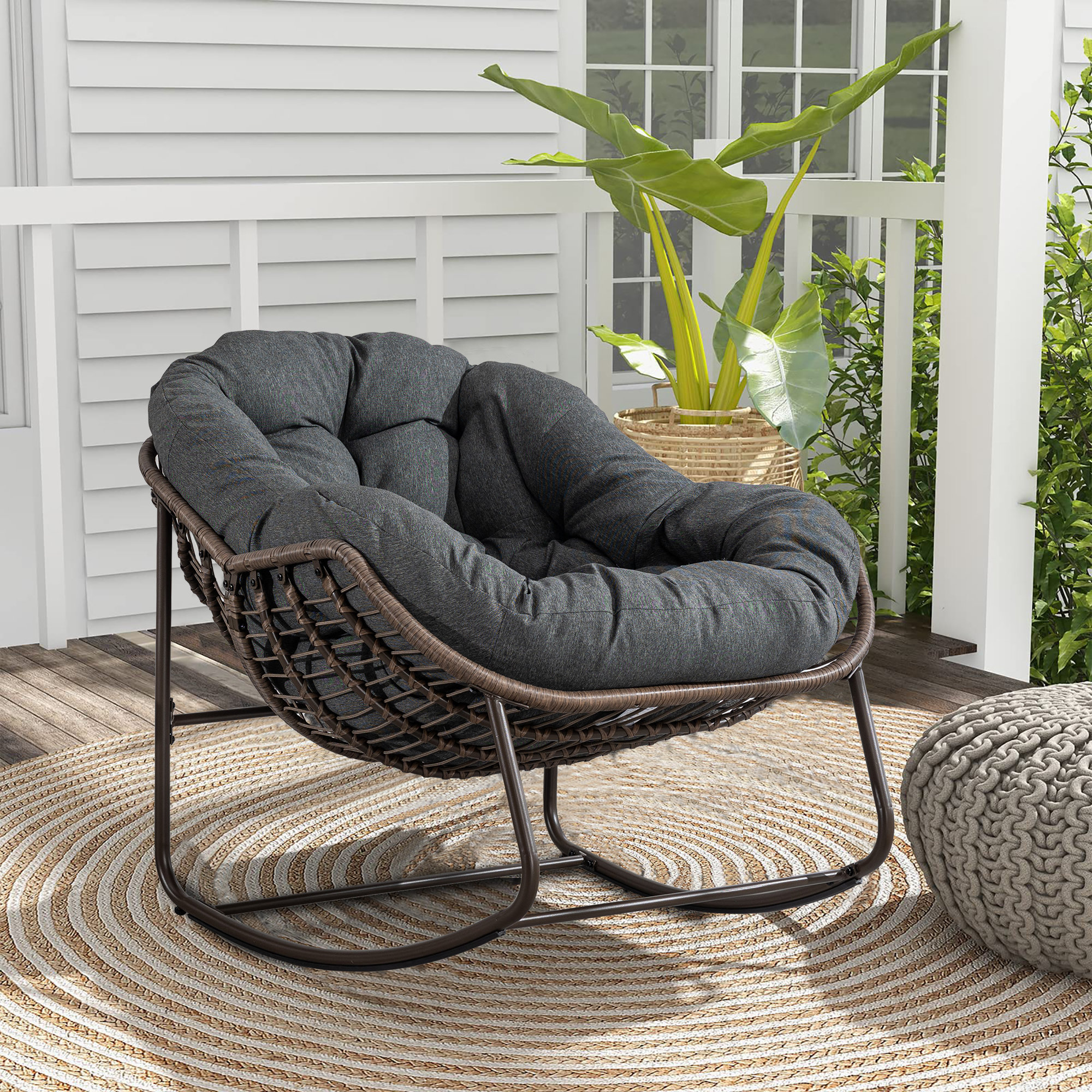 Swivel Rocker Overstock Wicker Furniture Outdoor Patio Sets With