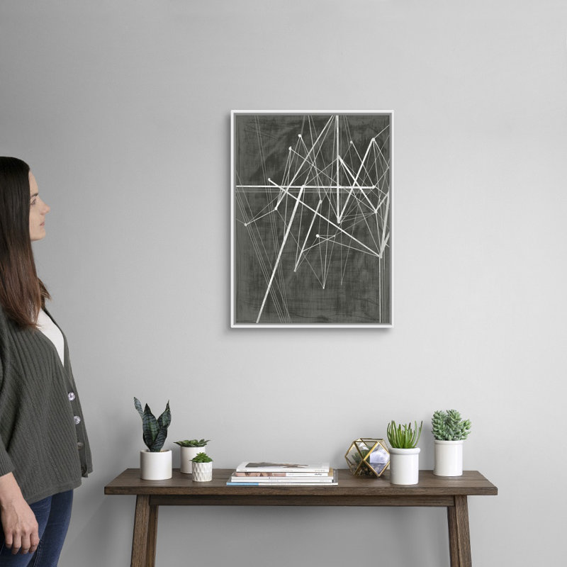 « Sommets II » par Ethan Harper-impression d’art graphique, H 42 po x l 32 po x 1,75 po, Cadre blanc