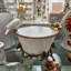Porcelain Basin With Bronze Cockatoo