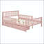 Full Size Wood Platform Bed with Storage Drawers and Safety Guardrails-2063419361-2063419360