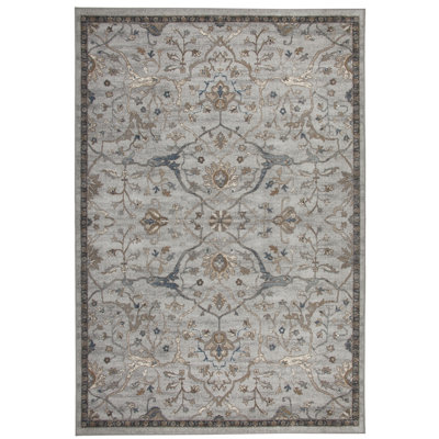 Saffron Beige, Blue, and Brown Area Rug 8x10