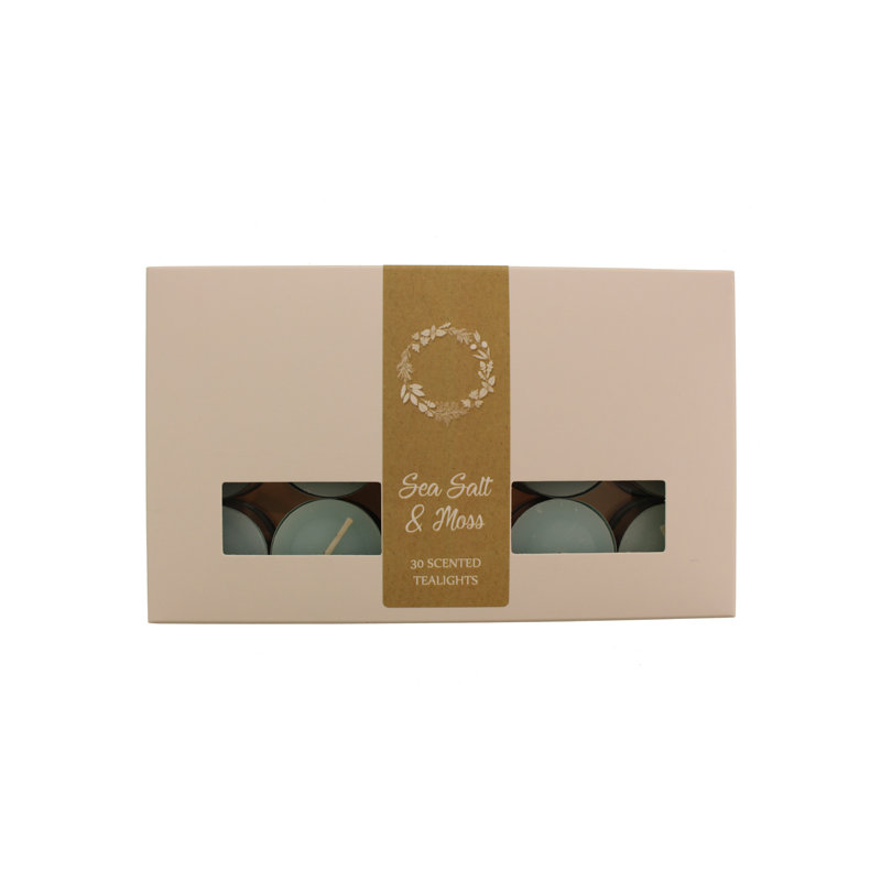 Sea Salt & Moss Scented Tealight Candle