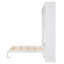 Lit escamotable double pleine grandeur avec bureau, armoires supérieures et tablettes de rangement - Lit pliant peu encombrant pour la maison et le bureau, blanc-1868609055-1868609052