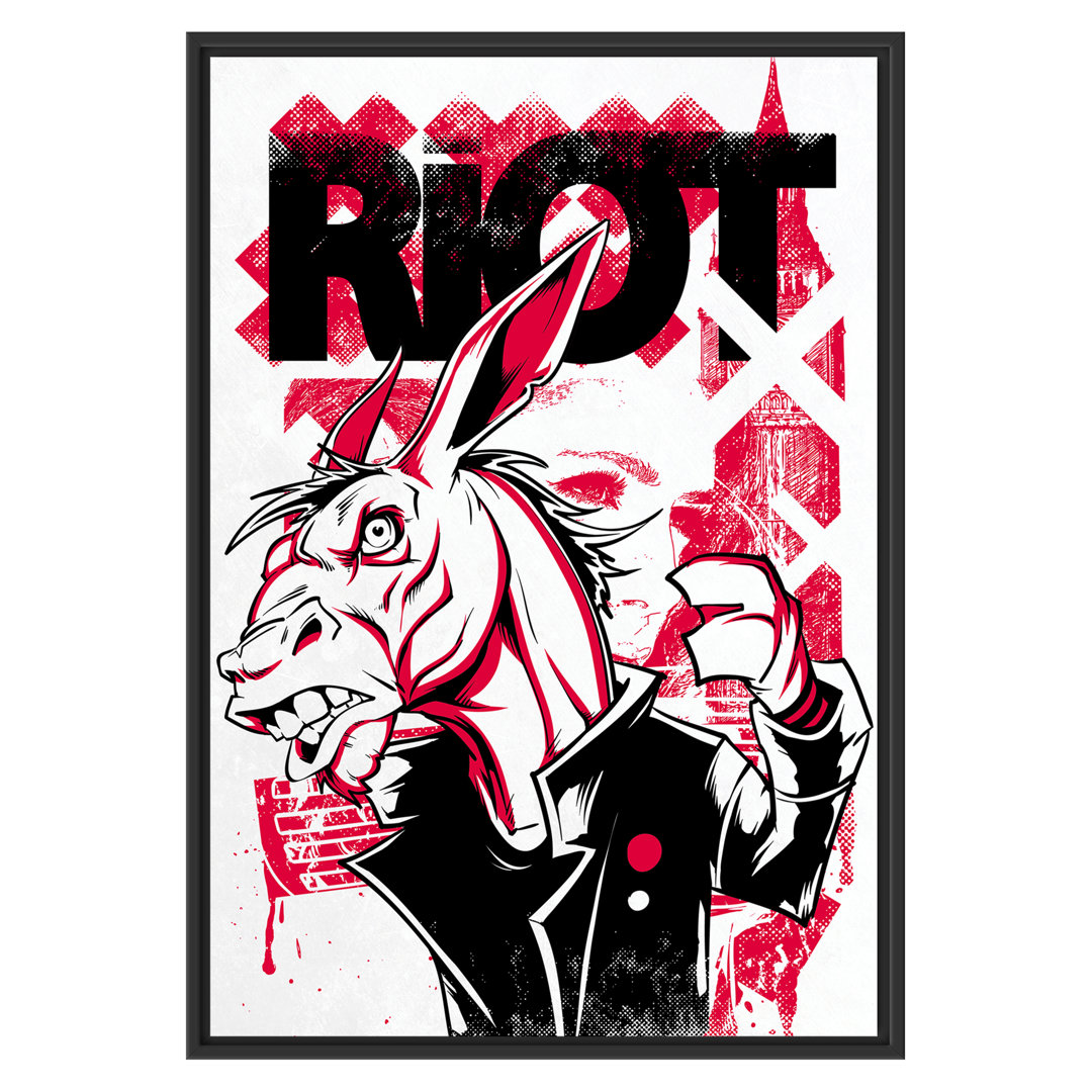 Gerahmtes Wandbild Riot light