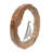 Decorative Figurine On Round Wooden Sculpture For Home Decor - Statue For Bedroom Styling, Shelf Accent, Or Living Room Decoration - Brown & Silver