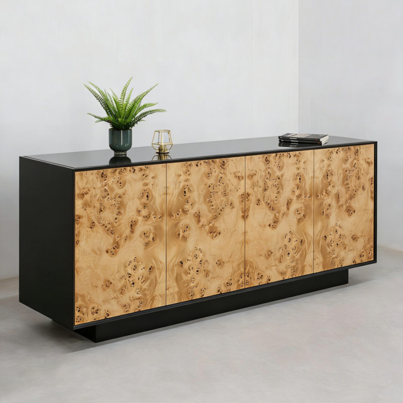 Retro Design Sideboard, 29.53" H x 78.74" W x 17.72" D