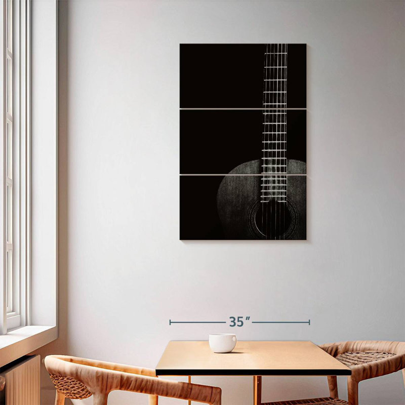 Abarca, vieille guitare acoustique, H 57 po x l 36 po