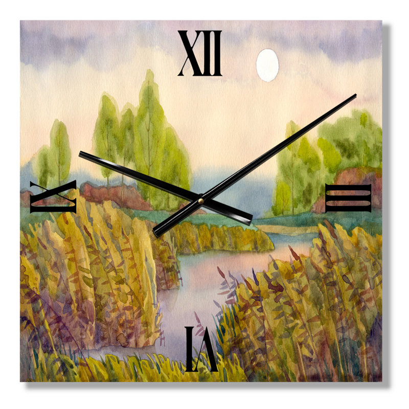 Lake in the Reeds - Horloge murale nautique et côtière, Moyen
