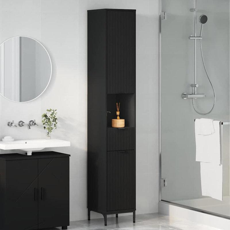Freestanding Standard Bathroom Storage, Black