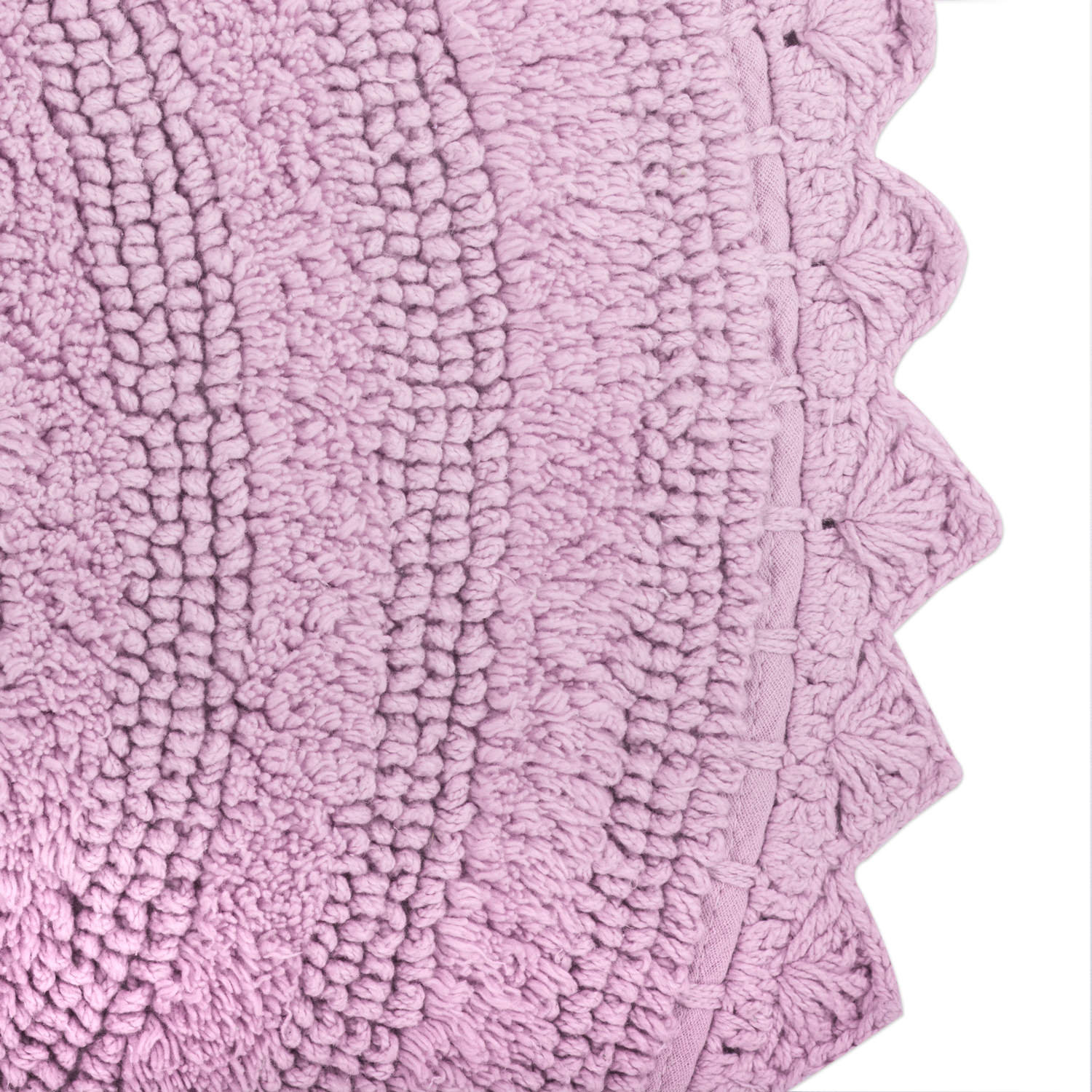 Lisk Circle Cotton Bath Rug, Mauve