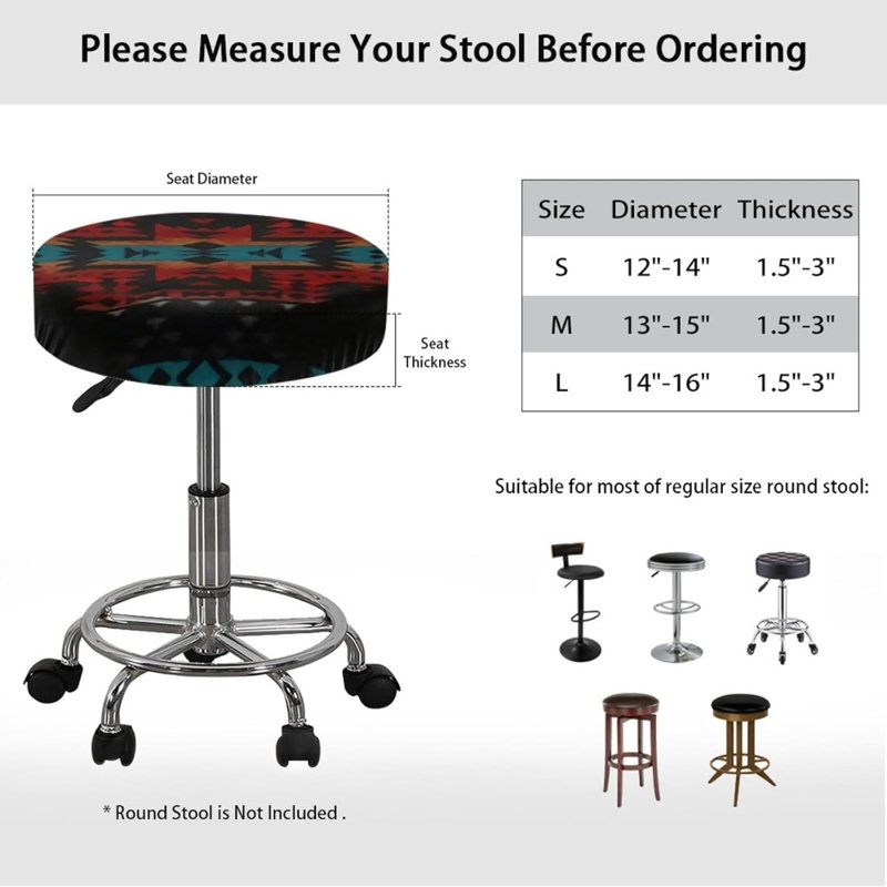 Couvre-tabouret de bar rétro extensible 