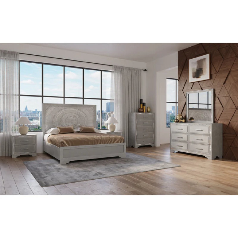 Ensemble de chambre avec grand lit Soham