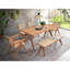 Chaise d'appoint Velentina (ensemble de 2), rotin et finition naturelle