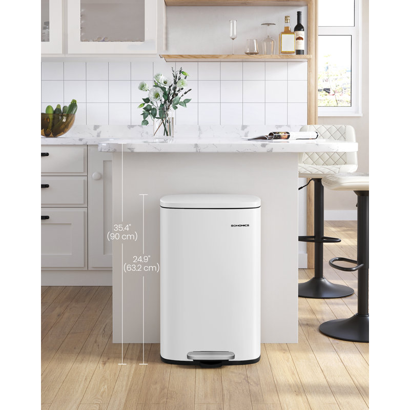 Step On Kitchen Trash Can - 50L, White