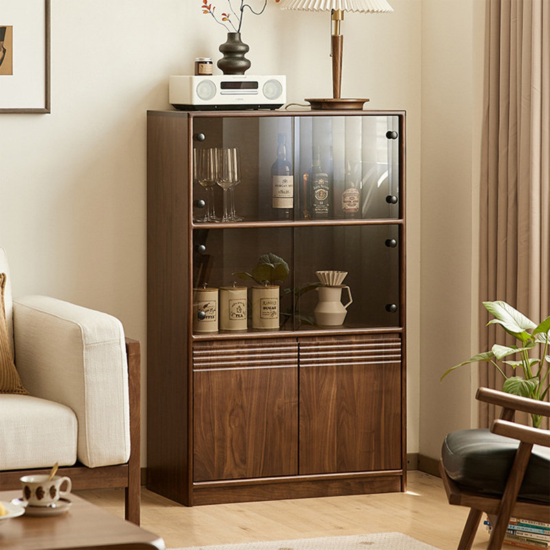 Armoire d'appoint au sol en verre simple