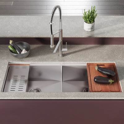 Rivage Basin Undermount Kitchen Workstation Sink