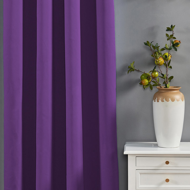 Solid Blackout Curtain Panel, Imperial Purple, 54" W x 63" L