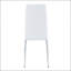 Chaise de salle à manger moderne en polyuréthane blanc avec pieds argentés - ensemble de 6-136562125-136562122