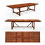 Ensemble de table de salle à manger extensible rectangulaire 13 pièces Whately | Bois d'eucalyptus | Idéal pour le patio, brun-773074833