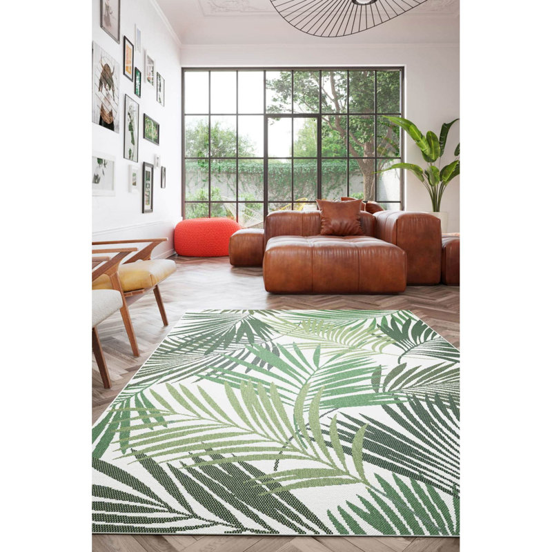 Floral Indoor / Outdoor Area Rug, Rectangle 160 cm x 230 cm