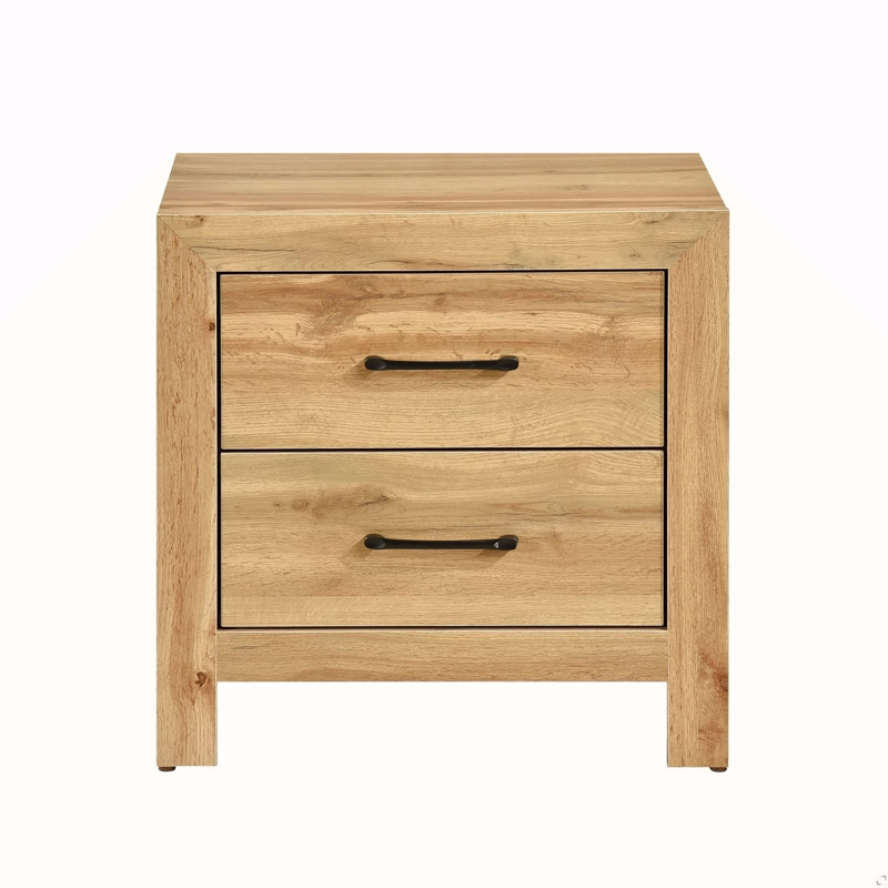 Table de chevet avec poignées noires 1 pièce