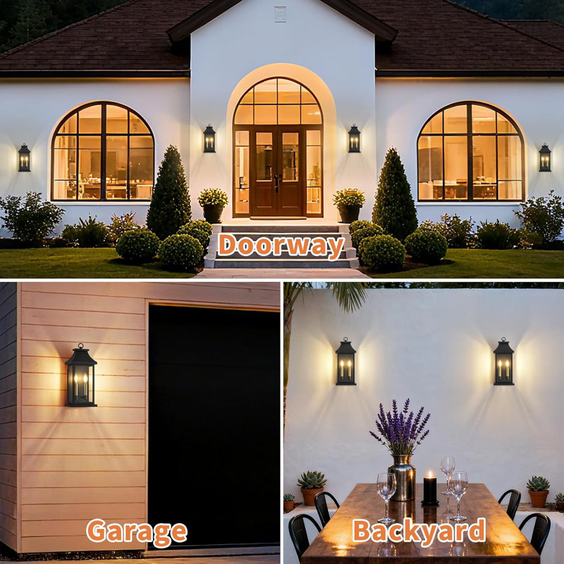 Ensemble de 2 lanternes murales d'extérieur (ensemble de 2)