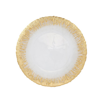 Assiette plate en verre Rufolo