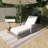 Beige Wicker Outdoor Lounge Chair With Adjustable Backrest And Armrests-155589982